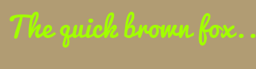 Image with Font Color A2FF00 and Background Color B19C73